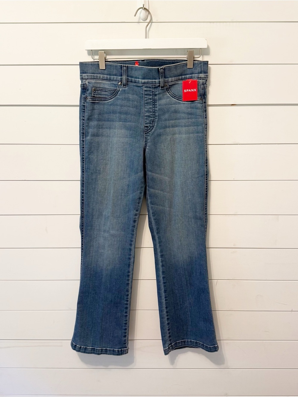 NWTs SPANX | Vintage Indigo Cropped Kick Flare Jeans Pull On High Rise Medium